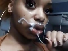 sexy ebony with big sucking lips