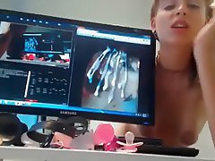 Webcam, Bruna, Sborrata